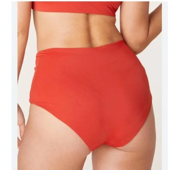 Andie The Snap Swim Bottom in Chili Pepper Red Women's XS NWT High Rise - Picture 3 of 10